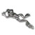 Frog - Toad large 2D sterling silver charm or pendant .925