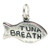 Tuna Breath Fish sterling silver charm .925 x 1 Cats charms