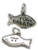 Tuna Breath Fish sterling silver charm .925 Cats charms additional view