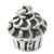 Muffin Cup Fairy Cake Queen sterling silver charm .925 x 1 cakes charms