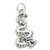 Dragon sterling silver charm .925 Dragons Mayan Chinese