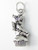 Fairy on a Cake sterling silver charm .925 x 1 Fairy Cup Cakes charms side view