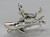 Diver With Shark sterling silver charm .925 Diving sharks charms additional view