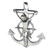 Anchor Jesus sterling silver pendant .925 x 1 Holy Christ pendants