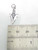 Arrow Head 2D sterling silver charm .925 Arrowhead charms side view