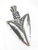 Arrow Head 2D sterling silver pendant .925 Arrowhead pendants alternate view