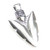 Arrow Head sterling silver pendant .925 x 1 Arrowhead pendants
