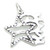 Star with Flames sterling silver charm .925 x 1 Stars on Fire charms