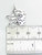 Star with Flames sterling silver charm .925 Stars on Fire charms detail