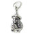 Witch with Crystal Ball sterling silver charm .925 Halloween charms