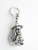 Witch with Crystal Ball sterling silver charm .925 x 1 Halloween charms side view