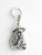 Witch with Crystal Ball sterling silver charm .925 Halloween charms side view