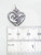 Heart with Swan sterling silver charm .925 Swans in Hearts charms detail