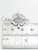 Four pointed design sterling silver charm pendant .925 Fancy charms size example