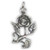 Rose flower sterling silver charm .925 Roses and Flowers charms