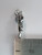 Ballet shoes 2D sterling silver charm .925 Ballerinas charms side view
