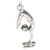 Gymnast on beam sterling silver charm .925 x 1 Gymnastics charms A