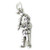 Miner with Pickaxe sterling silver charm .925 Digging miners charms