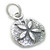 Sand Dollar SMALL sterlng silver charm .925x1 sea cookie snapper biscuit