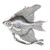 Tropical Fish large sterling silver charm pendant .925 Fishes charms