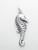 Seahorse 2D sterling silver charm .925 x 1 Sea Horse charms additional view