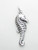 Seahorse 2D sterling silver charm .925 Sea Horse charms additional view