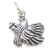 Eagle 2D sterling silver charm .925 Birds and Eagles charms