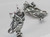 Owl Bird 2D sterling silver charm .925 Owls Birds charms alternate view