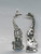 Giraffe long 2D sterling silver charm pendant .925 Giraffes charms alternate view