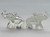 Elephant 2D sterling silver charm .925 Elephants charms alternate view