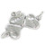 3 Part WERE BEST FRIENDS sterling silver charm .925 BF charms