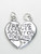 Best Friends sterling silver charm .925 x 1 BFF charms A1 side view