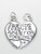 Best Friends sterling silver charm .925 BFF charms A1 side view