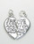 Best Friends sterling silver charm .925 x 1 BFF charms A1 image 7