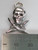 Skull and Crossbones 2D sterling silver charm pendant .925 Pirates size example