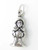 Witch with pumpkin sterling silver charm .925 x 1 Halloween charms side view