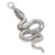Snake 2D sterling silver charm pendant .925 Snakes charms - Pendants