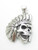 Skull with Headdress sterling silver PENDANT .925 Native American alternate view