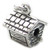 Bird House Box sterling silver charm .925 x 1 Birdbox charms