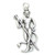 The Devil 2D sterling silver charm pendant .925 x 1 Halloween charms