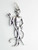 The Devil 2D sterling silver charm pendant .925 x 1 Halloween charms side view