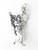 Mercury Hermes sterling silver charm .925 Roman Gods charms alternate view