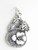 Dragon with Flower sterling silver charm .925 x 1 Dragons with Flowers additional view