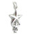 Triple star sterling silver charm .925 x 1 Stars charms