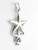 Triple star sterling silver charm .925 x 1 Stars charms additional view