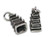 Pagoda sterling silver charm .925 Pagodas Tower Charms additional view