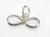 Infinity small sterling silver charm .925 x 1 Forever Love charms additional view