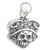 Shield with Skull Katrina sterling silver charm .925 Skulls charms