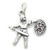 David with Goliaths head sterling silver charm .925 x 1 Bible charms