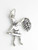 David with Goliaths head sterling silver charm .925 x 1 Bible charms side view